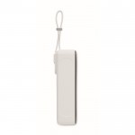 Powerbank con muñequera y cable USB con enchufe tipo C 5.000 mAh color blanco octava vista