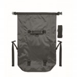 Mochila roll top impermeable de poliéster con cremallera al frente 30L color gris oscuro septima vista