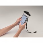 Funda impermeable para teléfono con cordón ajustable y desmontable color negro vista fotografía sexta vista