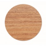 Cargador inalámbrico de forma circular de madera de acacia 15W color negro sexta vista
