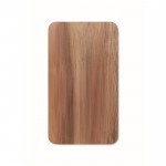 Cargador inalámbrico rectangular de madera de acacia 15W color negro quinta vista