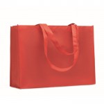 Bolsa larga unicolor de RPET no tejido con asas largas 80 g/m2 color rojo