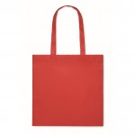 Bolsa de la compra de RPET no tejido con asas largas 80 g/m2 color rojo segunda vista