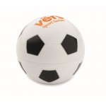 Bálsamo labial de ABS en forma de balón de fútbol sabor vainilla SPF10 color blanco/negro vista principal segunda vista