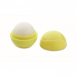 Bálsamo labial de ABS en forma de pelota de tenis sabor vainilla SPF10 color amarillo