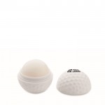 Bálsamo labial de ABS en forma de pelota de golf sabor vainilla SPF10 vista de impresión