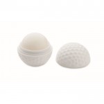 Bálsamo labial de ABS en forma de pelota de golf sabor vainilla SPF10 color blanco