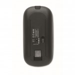 Ratón de ABS inalámbrico con batería USB recargable y cable incluido color negro tercera vista
