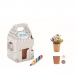 Set de cultivo para niños de flores de miel y lápiz multicolor vista de impresión