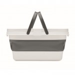 Cesta de picnic plegable de silicona convertible en tablero 16L color blanco sexta vista