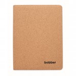 Portadocumentos plegable de corcho con 30 hojas a rayas y bolígrafo A4 color beige vista principal segunda vista