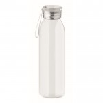 Botella de acero inoxidable con tapa con asa de silicona a juego 650ml color blanco cuarta vista