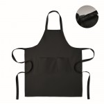 Delantal con bolsillos delanteros y ajustable del cuello 240g/m2 color negro