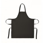 Delantal con bolsillos delanteros y ajustable del cuello 240g/m2 color negro quinta vista