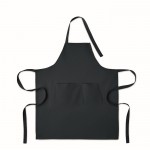 Delantal con bolsillos delanteros y ajustable del cuello 240g/m2 color azul segunda vista