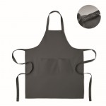 Delantal con bolsillos delanteros y ajustable del cuello 240g/m2 color gris oscuro