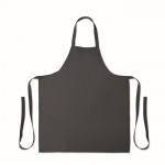 Delantal con bolsillos delanteros y ajustable del cuello 240g/m2 color gris oscuro cuarta vista