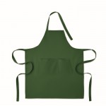 Delantal con bolsillos delanteros y ajustable del cuello 240g/m2 color verde oscuro segunda vista
