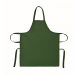 Delantal con bolsillos delanteros y ajustable del cuello 240g/m2 color verde oscuro quinta vista