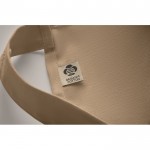 Delantal con bolsillos delanteros y ajustable del cuello 240g/m2 color camel vista fotografía quinta vista