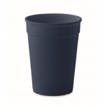 Vaso de plástico reciclado reutilizable de pared simple 300ml color azul marino