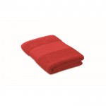 Toalla suave y absorbente de 100% algodón orgánico 360 g/m2 50x30 color rojo