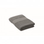 Toalla suave y absorbente de 100% algodón orgánico 360 g/m2 50x30 color gris