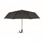 Paraguas plegable anti viento de pongee y diseño de cuadros Ø116 color negro