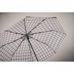 Paraguas plegable anti viento de pongee y diseño de cuadros Ø116 color negro vista fotografía quinta vista