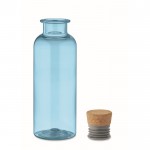 Botella de Tritan Renew™ con tapa redonda de corcho 500ml color azul transparente tercera vista