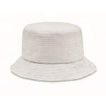 Sombrero estilo pescador de paja papel en diferentes colores color blanco