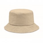 Sombrero estilo pescador de paja papel en diferentes colores color beige