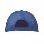Gorra de beisbol en poliéster con parte frontal en blanco 150 g/m2 color blanco/azul tercera vista