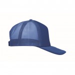 Gorra de beisbol en poliéster con parte frontal en blanco 150 g/m2 cuarta vista