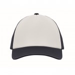 Gorra de beisbol en poliéster con parte frontal en blanco 150 g/m2 color azul ultramarino segunda vista