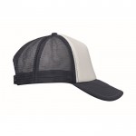 Gorra de beisbol en poliéster con parte frontal en blanco 150 g/m2 color azul ultramarino cuarta vista