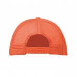 Gorra de beisbol en poliéster con parte frontal en blanco 150 g/m2 color naranja fluorescente