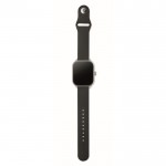 Smartwatch de pantalla LCD táctil y correa de silicona iOS y Android color plateado octava vista