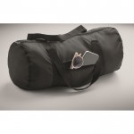 Bolsa deportiva con bolsillo frontal y capacidad de 20L color negro vista fotografía quinta vista
