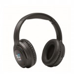 Auriculares inalámbricos plegables con manos libres y micrófono 17h color negro vista de impresión