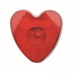 Reflector de luz roja en forma de corazón con clip para sujeción color rojo segunda vista