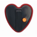 Reflector de luz roja en forma de corazón con clip para sujeción color rojo tercera vista