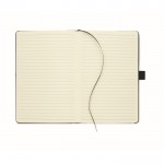 Libreta de PU de tapa rígida con bolsillo frontal para teléfono A5 color gris oscuro cuarta vista