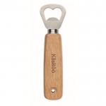 Abrebotellas de madera de caucho con agujero para colgar color madera vista principal tercera vista