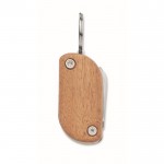Llavero de madera de acacia con 7 herramientas y luz LED color madera segunda vista