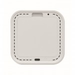 Reloj despertador cuadrado de ABS con luz ambiental regulable color blanco octava vista