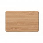 Auriculares inalámbricos con micrófono en estuche de bambú color madera septima vista