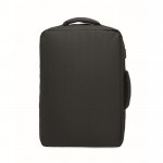Mochila de RPET con efecto jaspeado y soporte para trolley 15'' color negro decima vista
