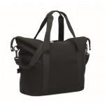Bolsa para viaje de RPET con correa ajustable y soporte trolley color negro