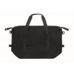 Bolsa para viaje de RPET con correa ajustable y soporte trolley color negro